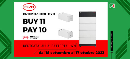 PROMOTION BYD WITH COENERGIA FOR INSTALLERS BUY 11 PAY 10