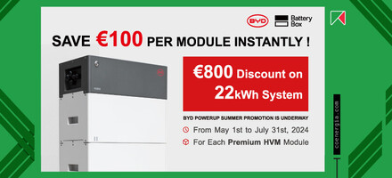 PROMOTION BYD WITH COENERGIA FOR INSTALLERS BYD POWERUP SUMMER PROMOTION
