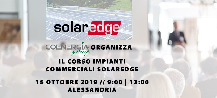 Corso SolarEdge Coenergia 15 Ottobre Alessandria